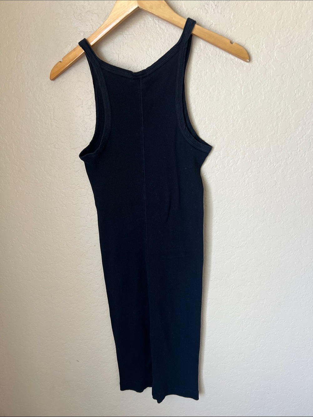 Re/done black ribbed tank dress M - Picture 6 of 9